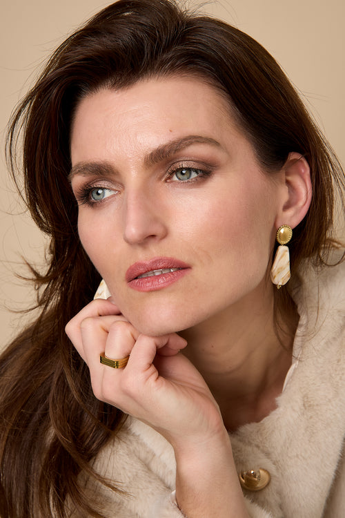 Stainless Steel Drop Earrings irregular shape Casual Daily Romantic Series Women's jewelry