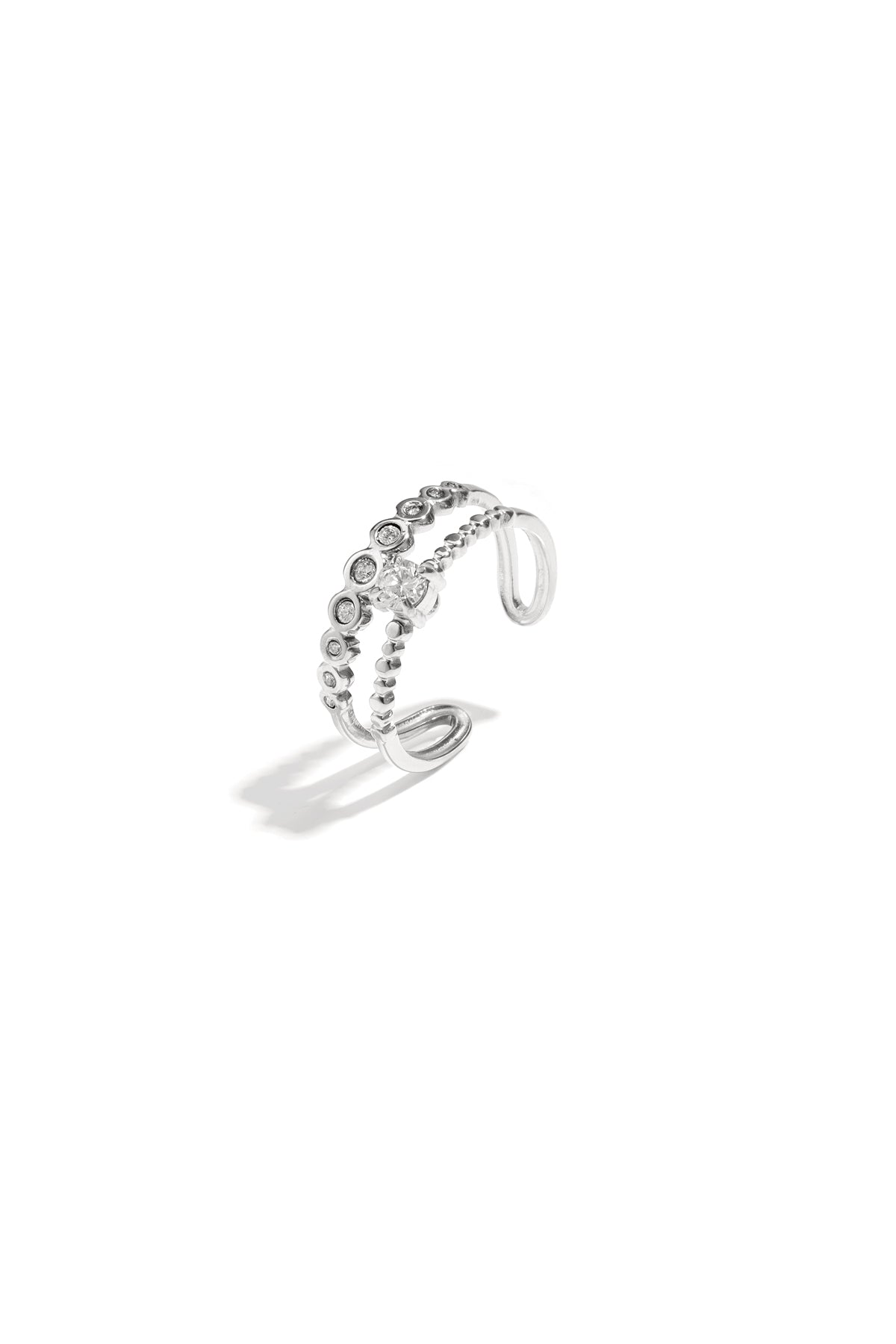 Stainless Steel Gemstone Rings irregular shape Simple Daily Simple Series Women's jewelry